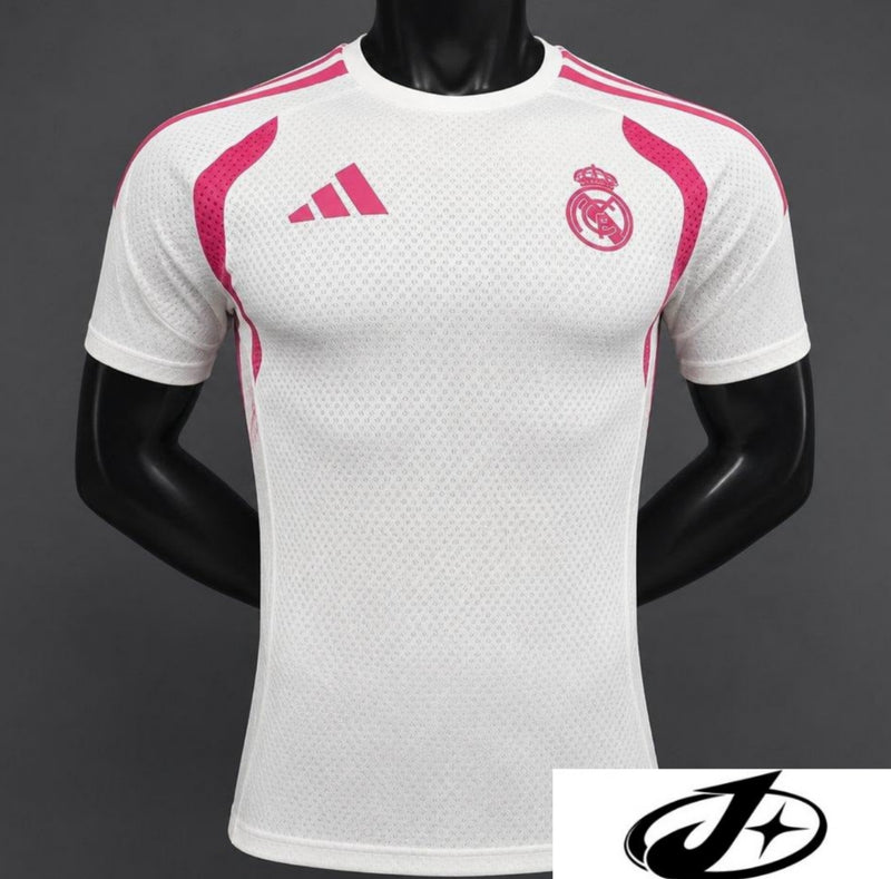 26/27 Real Madrid White with Pink Training Jersey