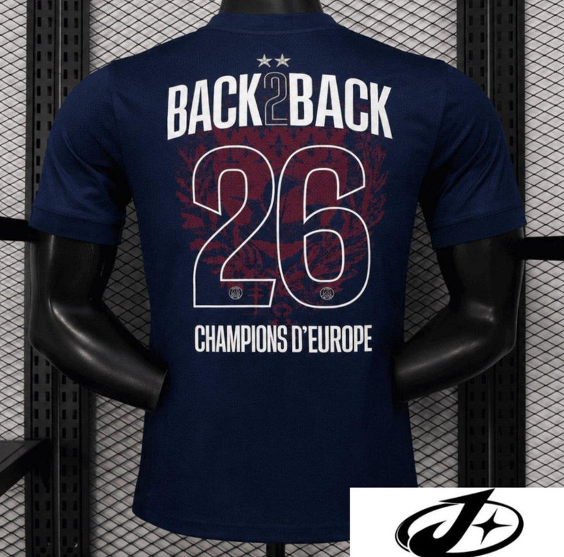 Player Version 2 Star 25/26 PSG Home Jersey With Champions of Europe 2026 Printing