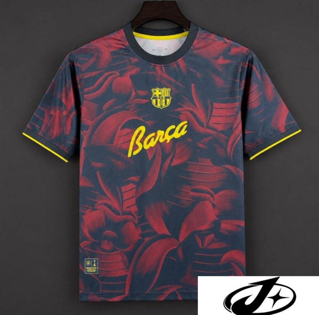 26/27 Barcelona Special Abstract Red & Blue "Barça" Script Jersey