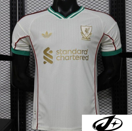 Player Version 26/27 Liverpool FC Off-White with Gold Crest Special Edition Away Jersey