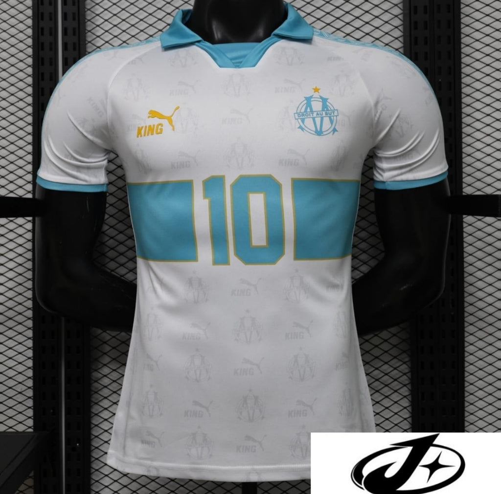 Player Version 26/27 Olympique de Marseille White with Sky Blue Special Edition Jersey