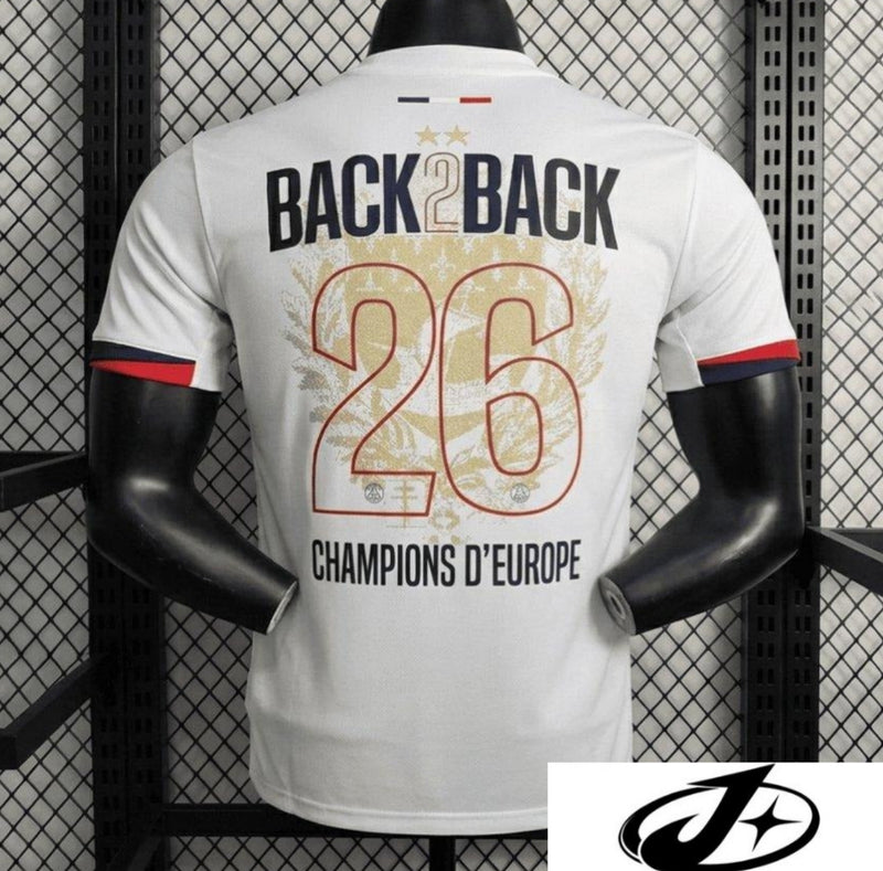 Player Version 2 Star 25/26 PSG Away Jersey With Champions of Europe 2026 Printing
